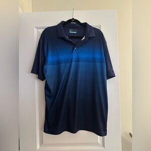 PGA Tour Blue Ombre Polo Shirt.